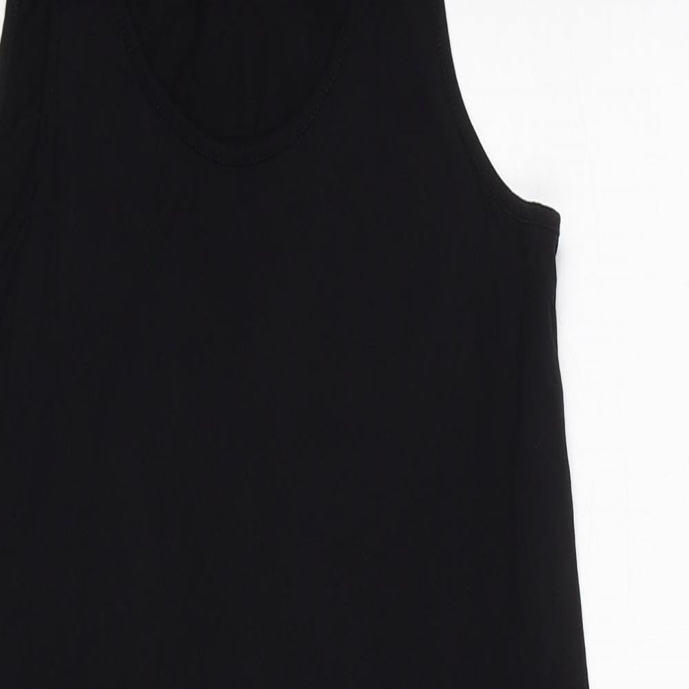 Miss Captain Womens Multicoloured Geometric Viscose Tank Dress Size 10 Round Neck Pullover