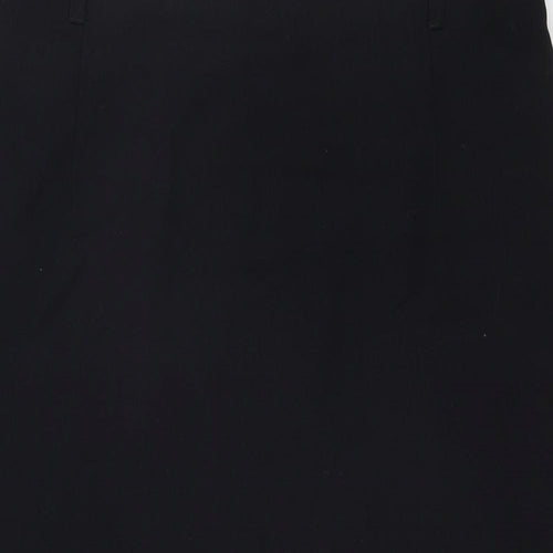 Marks and Spencer Womens Black Polyester Straight & Pencil Skirt Size 12 Zip