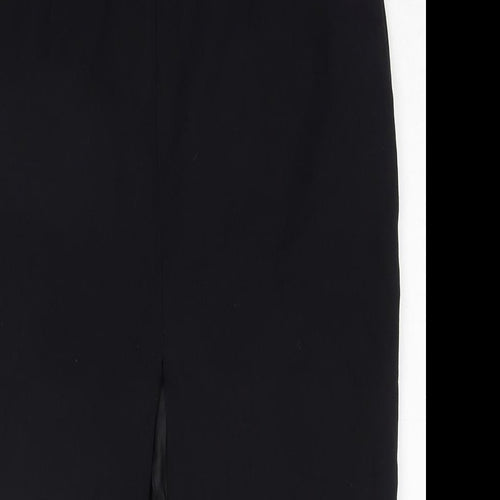 Marks and Spencer Womens Black Polyester Straight & Pencil Skirt Size 12 Zip