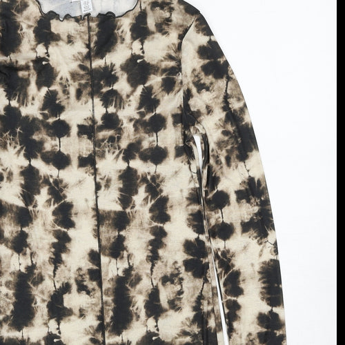 Topshop Womens Multicoloured Tie Dye Polyester A-Line Size 12 Round Neck Pullover