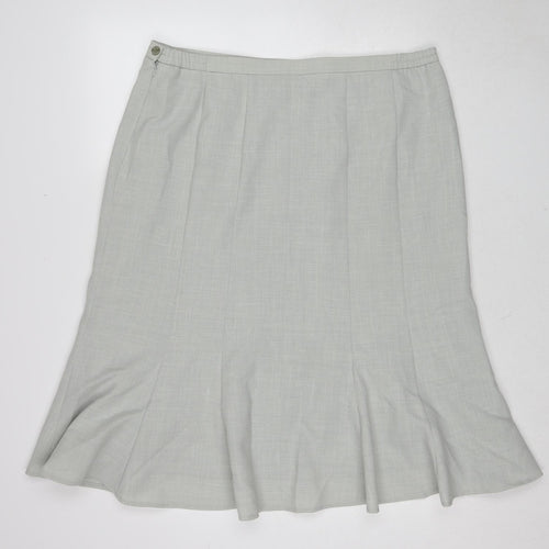 Eastex Womens Grey Polyester Swing Skirt Size 20 Zip