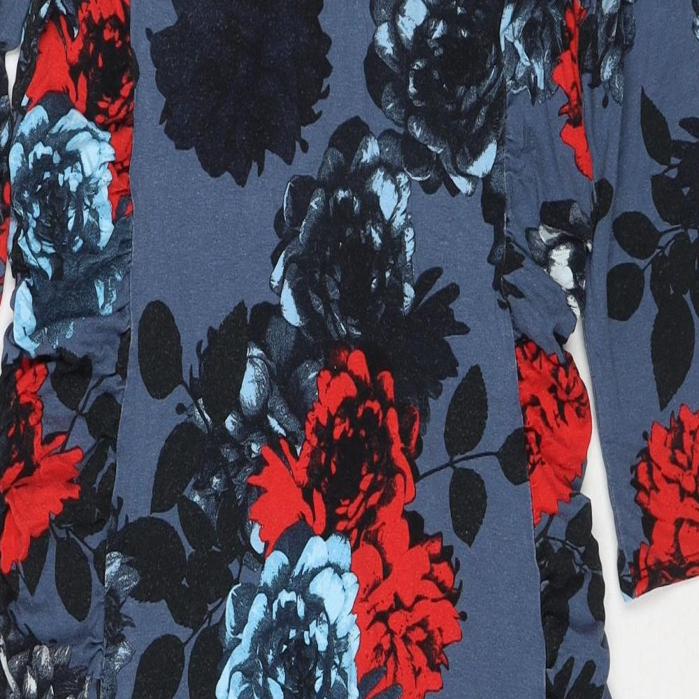 Phase Eight Womens Multicoloured Floral Viscose Shift Size 16 Round Neck Zip