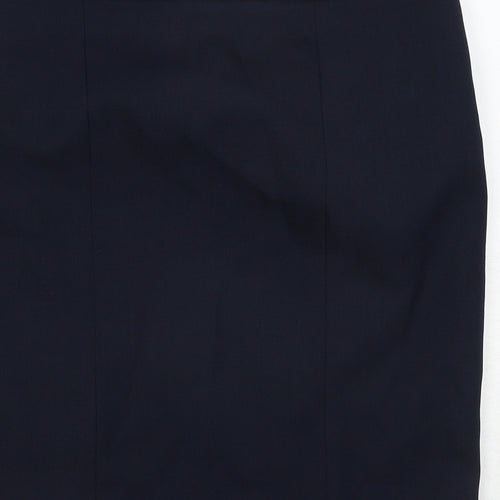 Debenhams Womens Blue Polyester Straight & Pencil Skirt Size 12 Zip