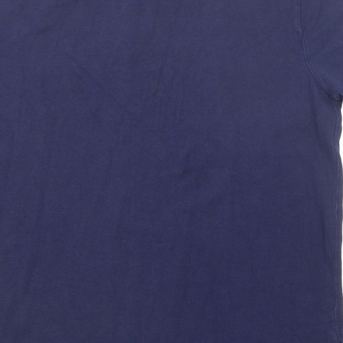 Polo Ralph Lauren Mens Blue Cotton Polo Size L Collared Button