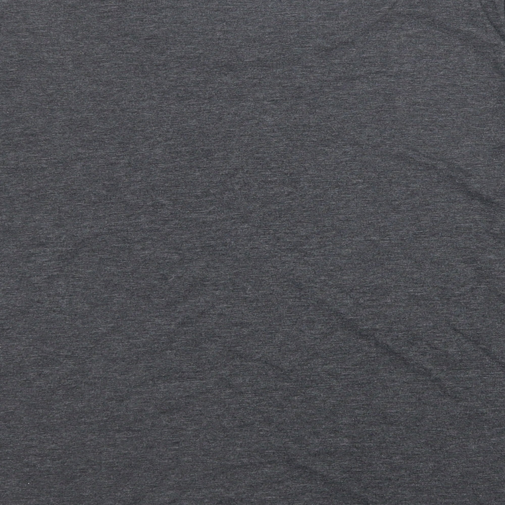 BHS Womens Grey Cotton Basic T-Shirt Size 18 Round Neck