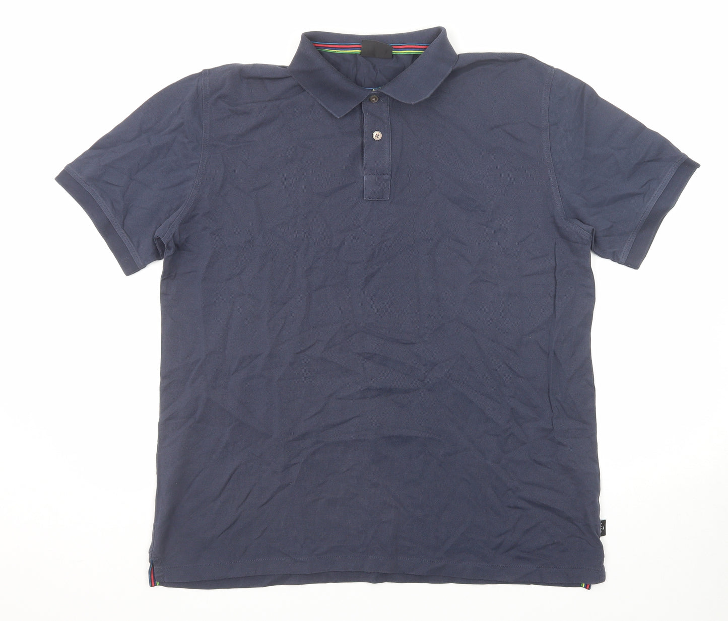 Paul Smith Mens Blue Cotton Polo Size 2XL Collared Button