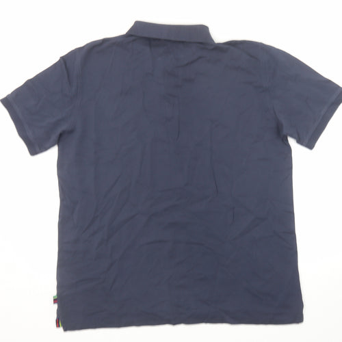 Paul Smith Mens Blue Cotton Polo Size 2XL Collared Button