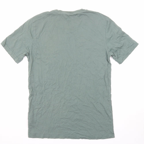 NEXT Mens Green Cotton T-Shirt Size M Round Neck