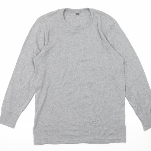 Marks and Spencer Mens Grey Cotton Pullover Sweatshirt Size L
