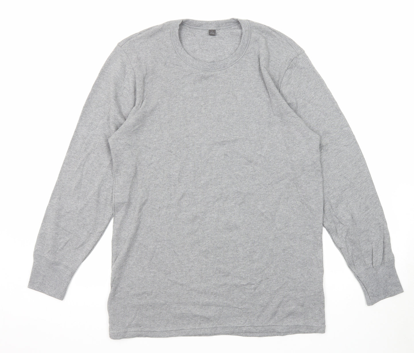 Marks and Spencer Mens Grey Cotton Pullover Sweatshirt Size L