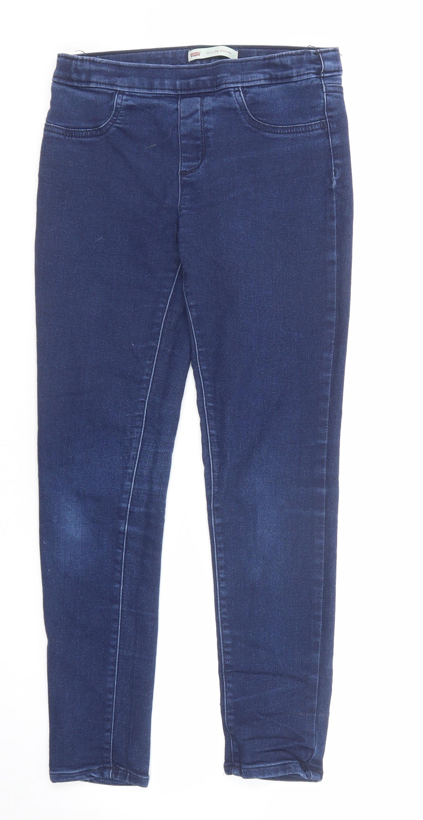 Levi's Girls Blue Cotton Jegging Jeans Size 12 Years Regular Zip