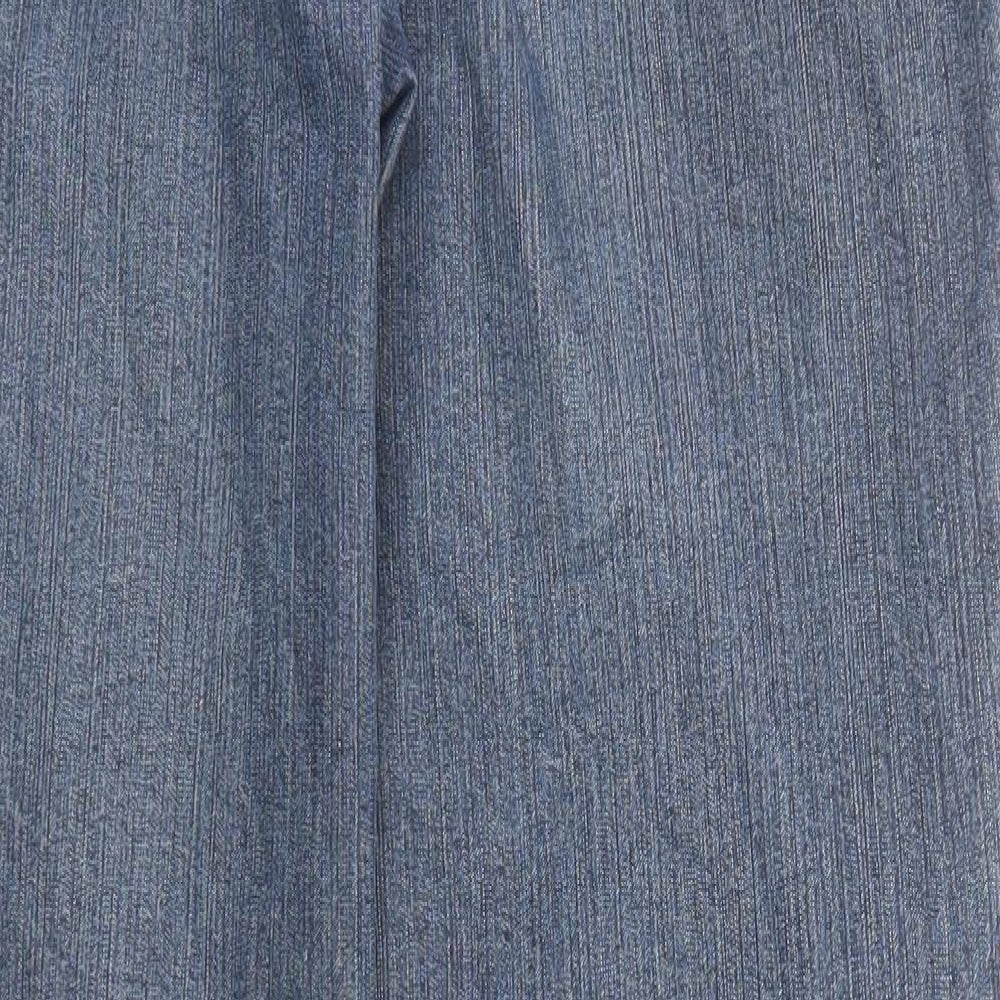 Atelier Womens Blue Cotton Straight Jeans Size 12 Regular Zip
