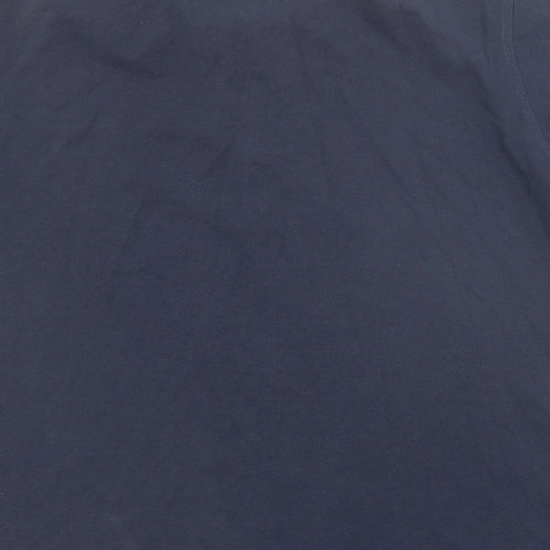 Lambretta Mens Blue Cotton Polo Size L Collared Button