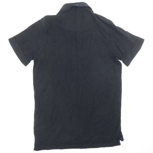 JACK & JONES Mens Blue Cotton Polo Size L Collared Button