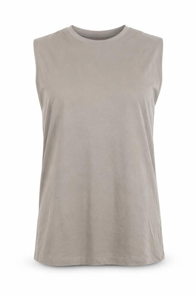 Front view of H&M women’s brown cotton a-line, size S, round neck pullover