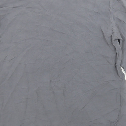 VERO MODA Womens Grey Viscose Basic Blouse Size S Boat Neck