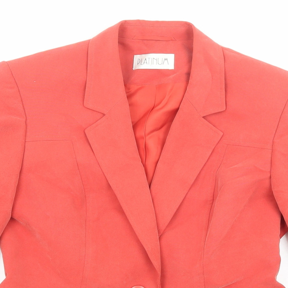 Platinum Womens Red Jacket Size 10 Button