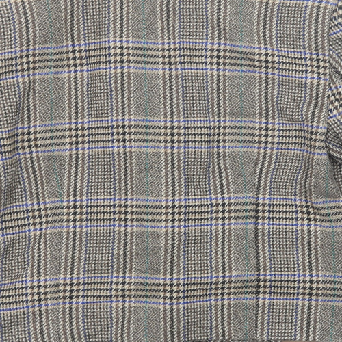 Gallery Womens Multicoloured Plaid Pea Coat Coat Size 14 Button
