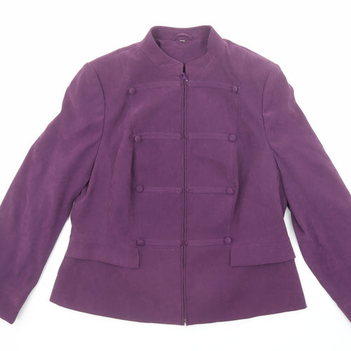 EWM Womens Purple Jacket Size 16 Zip