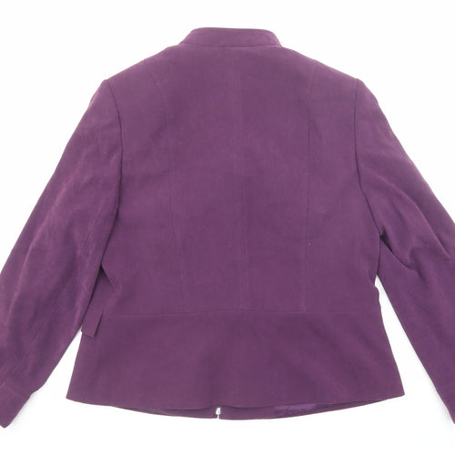 EWM Womens Purple Jacket Size 16 Zip