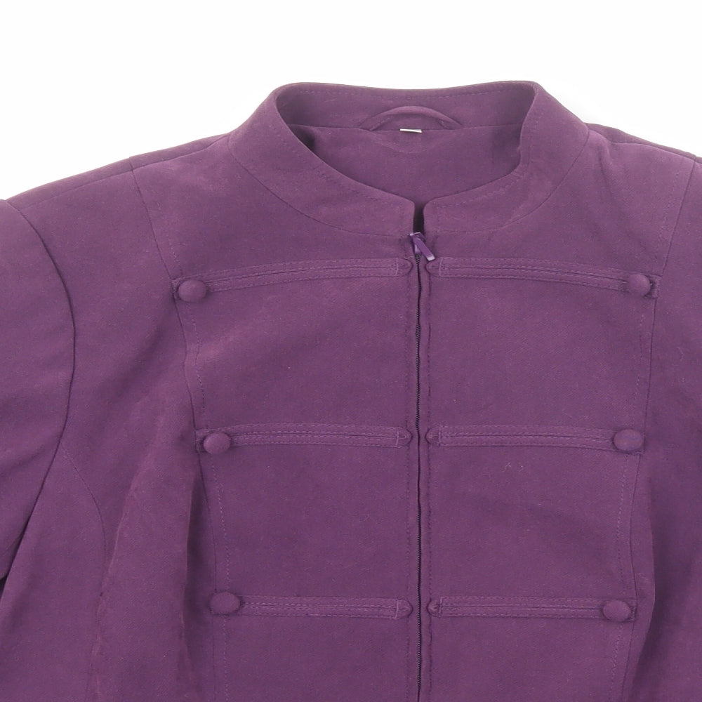 EWM Womens Purple Jacket Size 16 Zip