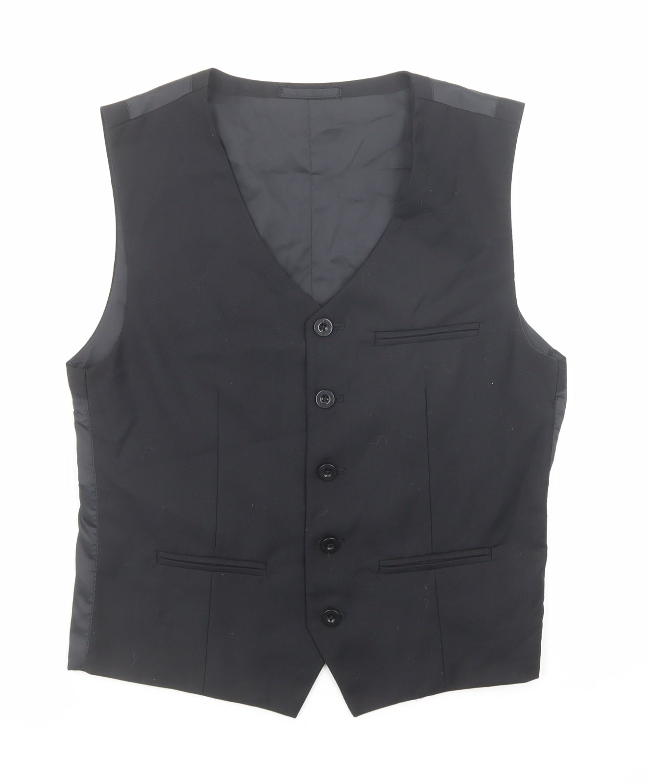 Debenhams Boys Black Jacket Waistcoat Size 12 Years Button