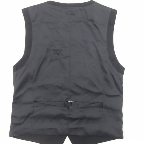 Debenhams Boys Black Jacket Waistcoat Size 12 Years Button