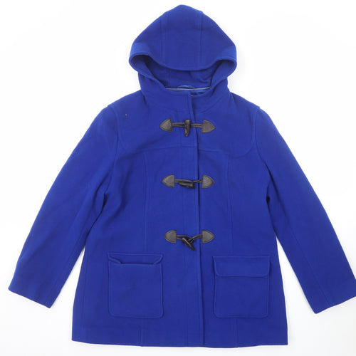 John Lewis Womens Blue Overcoat Coat Size 18 Toggle