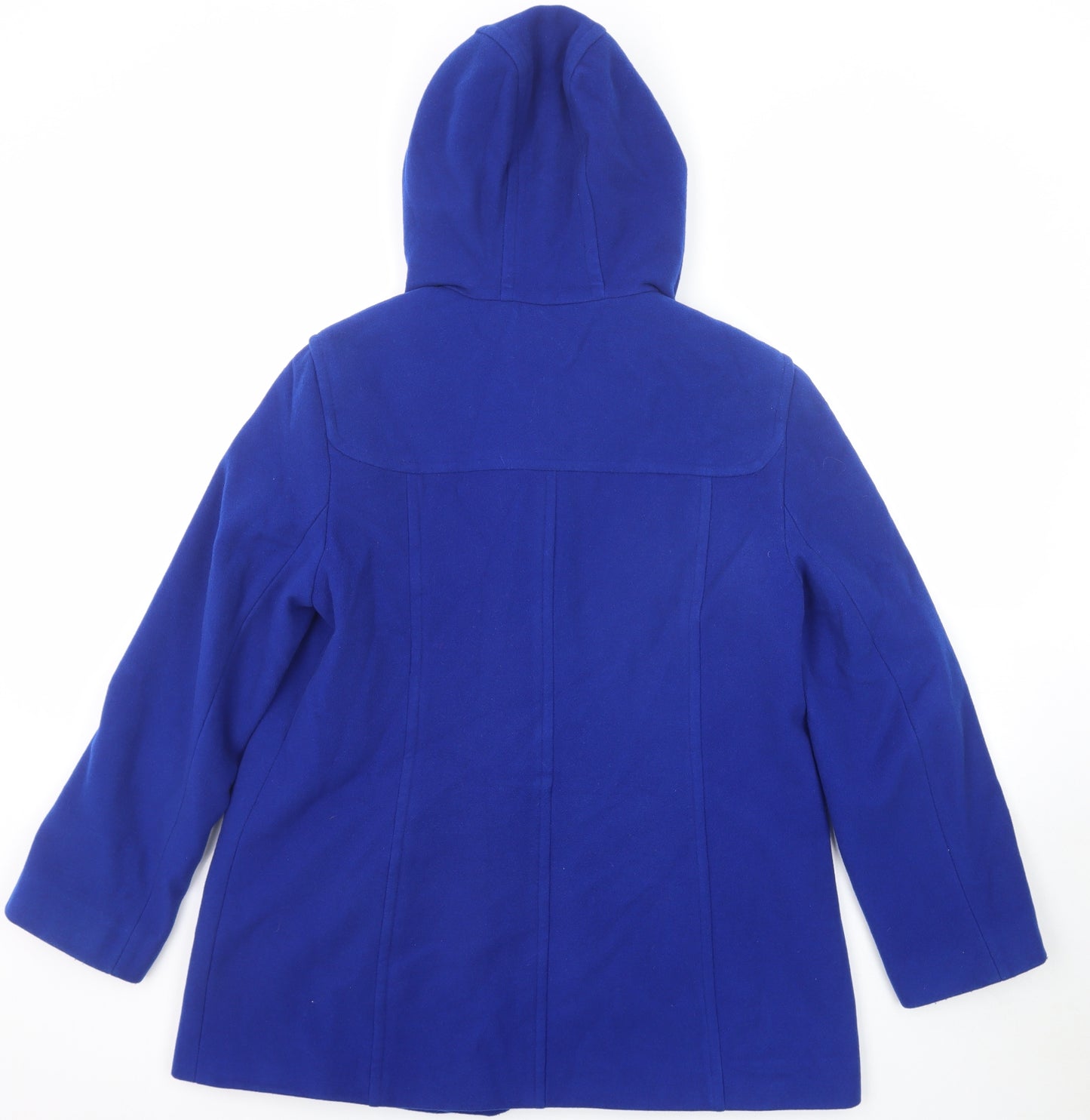 John Lewis Womens Blue Overcoat Coat Size 18 Toggle