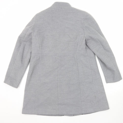 Marks and Spencer Womens Grey Overcoat Coat Size 16 Button