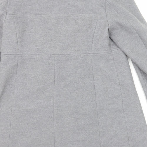 Marks and Spencer Womens Grey Overcoat Coat Size 16 Button