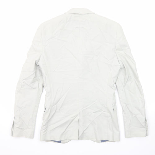 NEXT Mens White Cotton Jacket Suit Jacket Size 34 Regular
