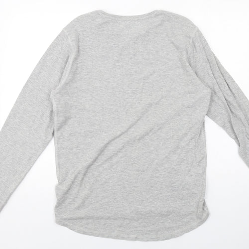 NEXT Womens Grey Cotton Basic T-Shirt Size 16 Round Neck