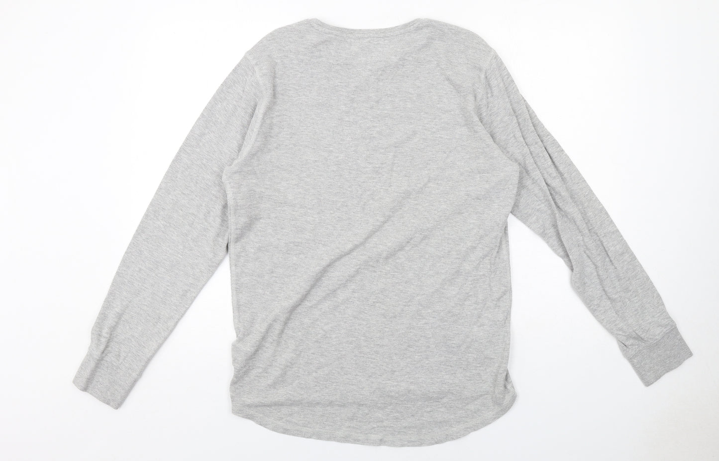 NEXT Womens Grey Cotton Basic T-Shirt Size 16 Round Neck