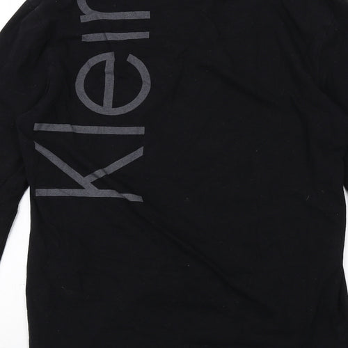 Calvin Klein Mens Black Cotton T-Shirt Size M Round Neck