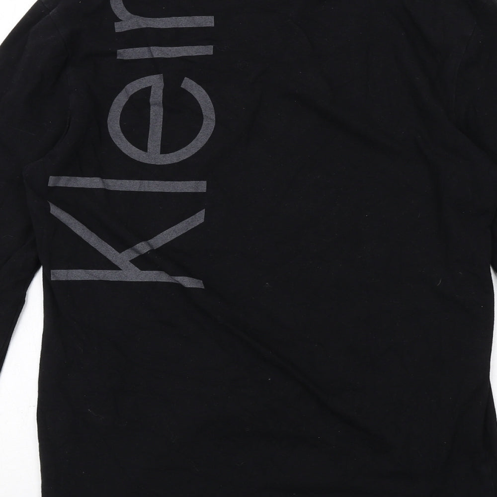 Calvin Klein Mens Black Cotton T-Shirt Size M Round Neck