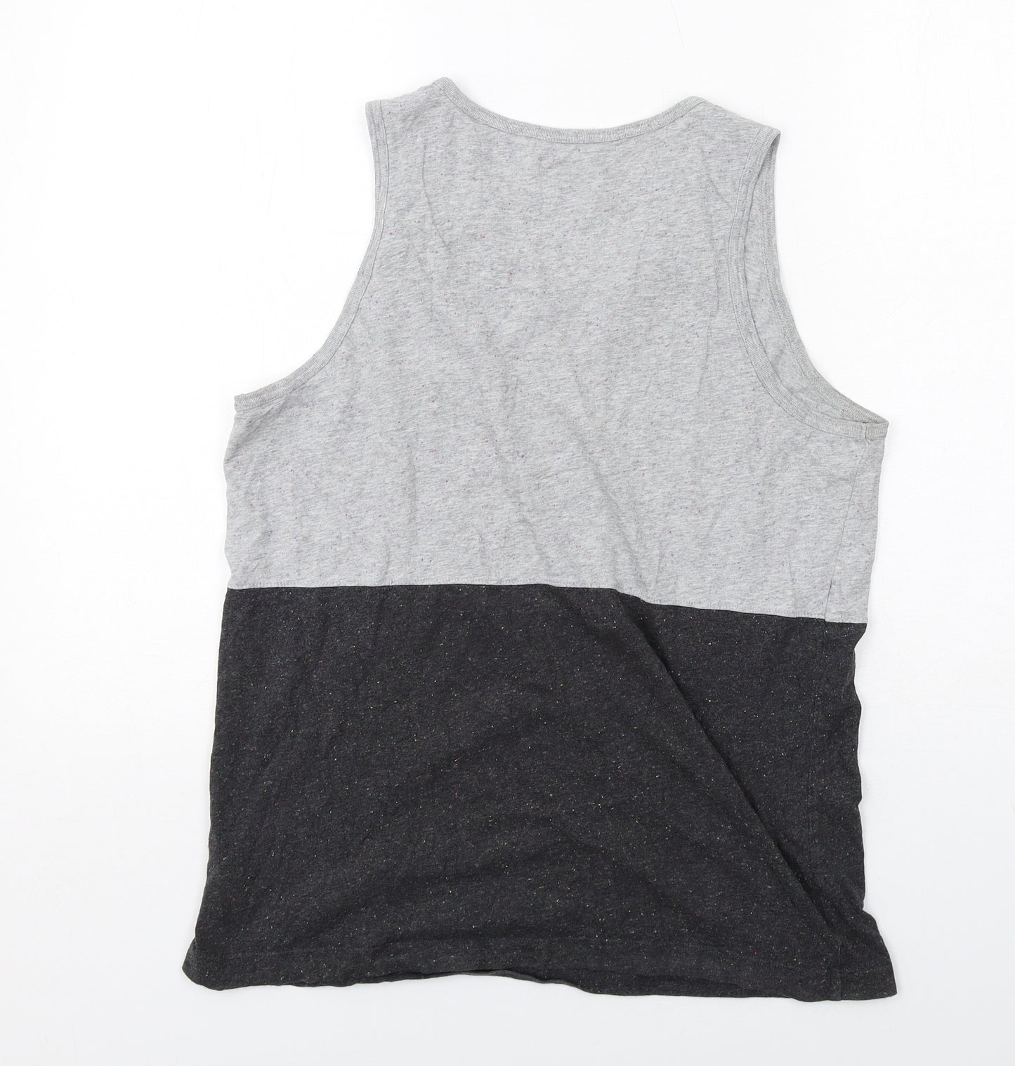 Gap Mens Grey Cotton T-Shirt Size M Round Neck