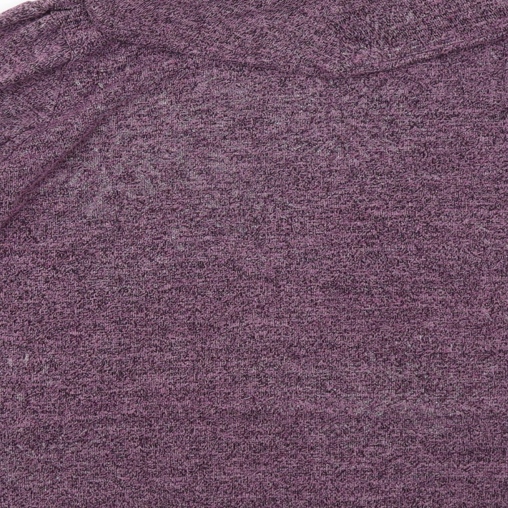 Chianti Womens Purple Roll Neck Viscose Pullover Jumper Size 18