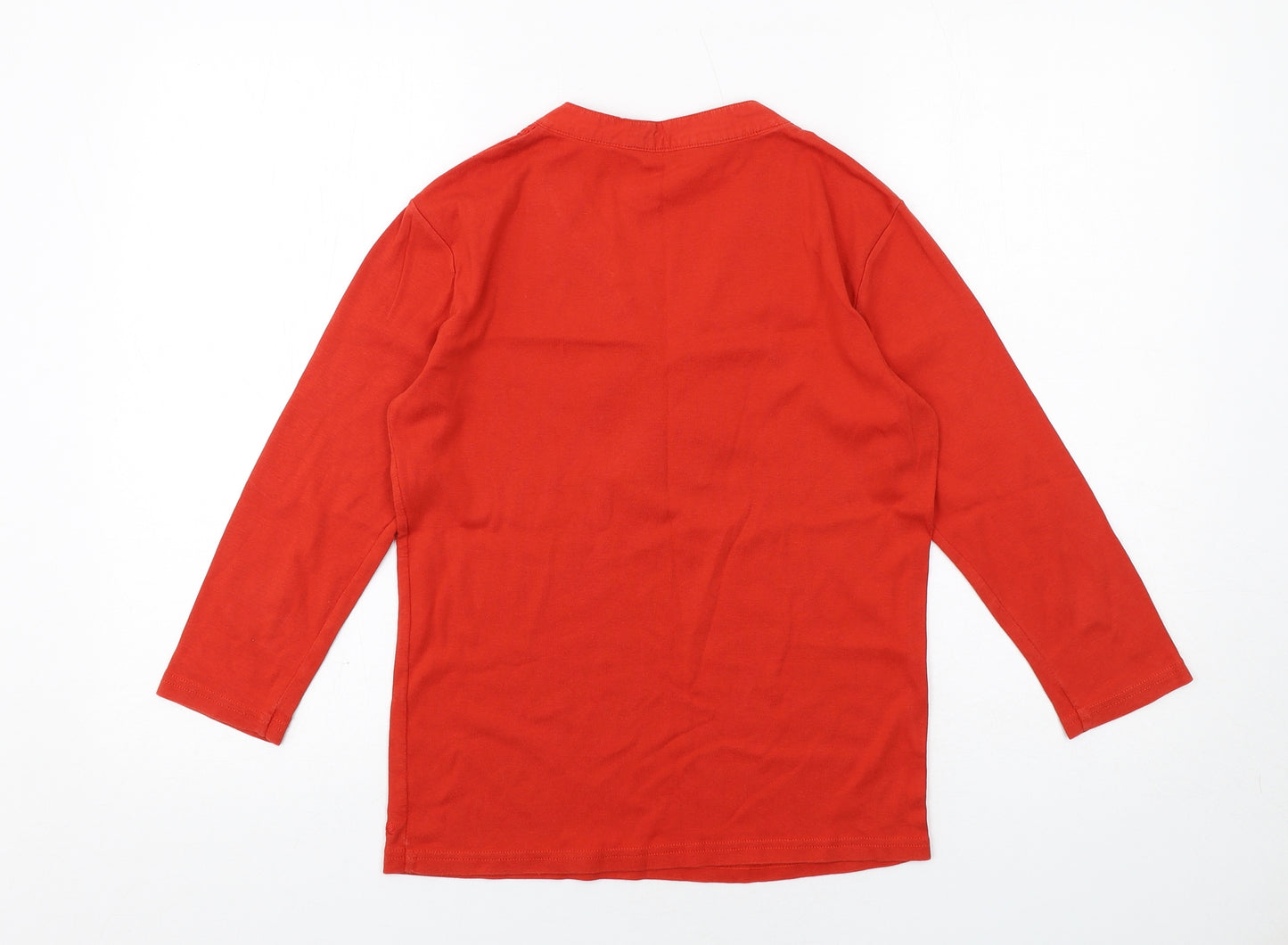 Maine Womens Red Cotton Basic Blouse Size 14 V-Neck