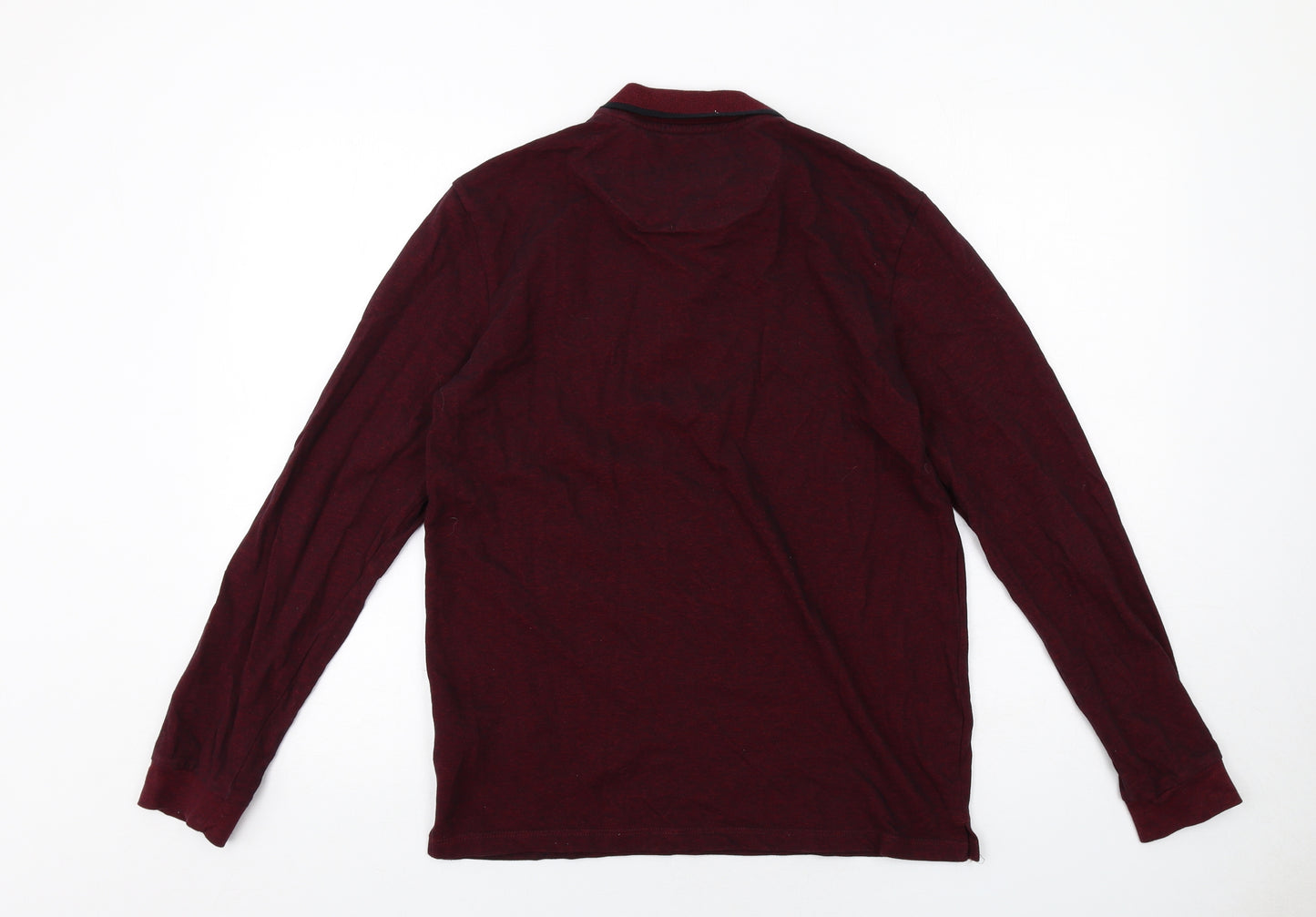 NEXT Mens Red Cotton Polo Size M Collared Button