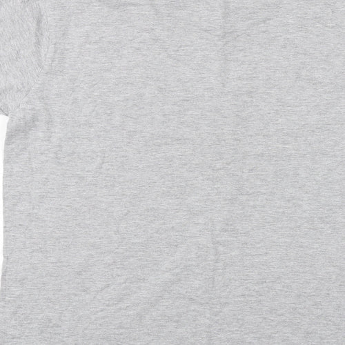 Spotted Womens Grey Cotton Basic T-Shirt Size M Crew Neck - NYC