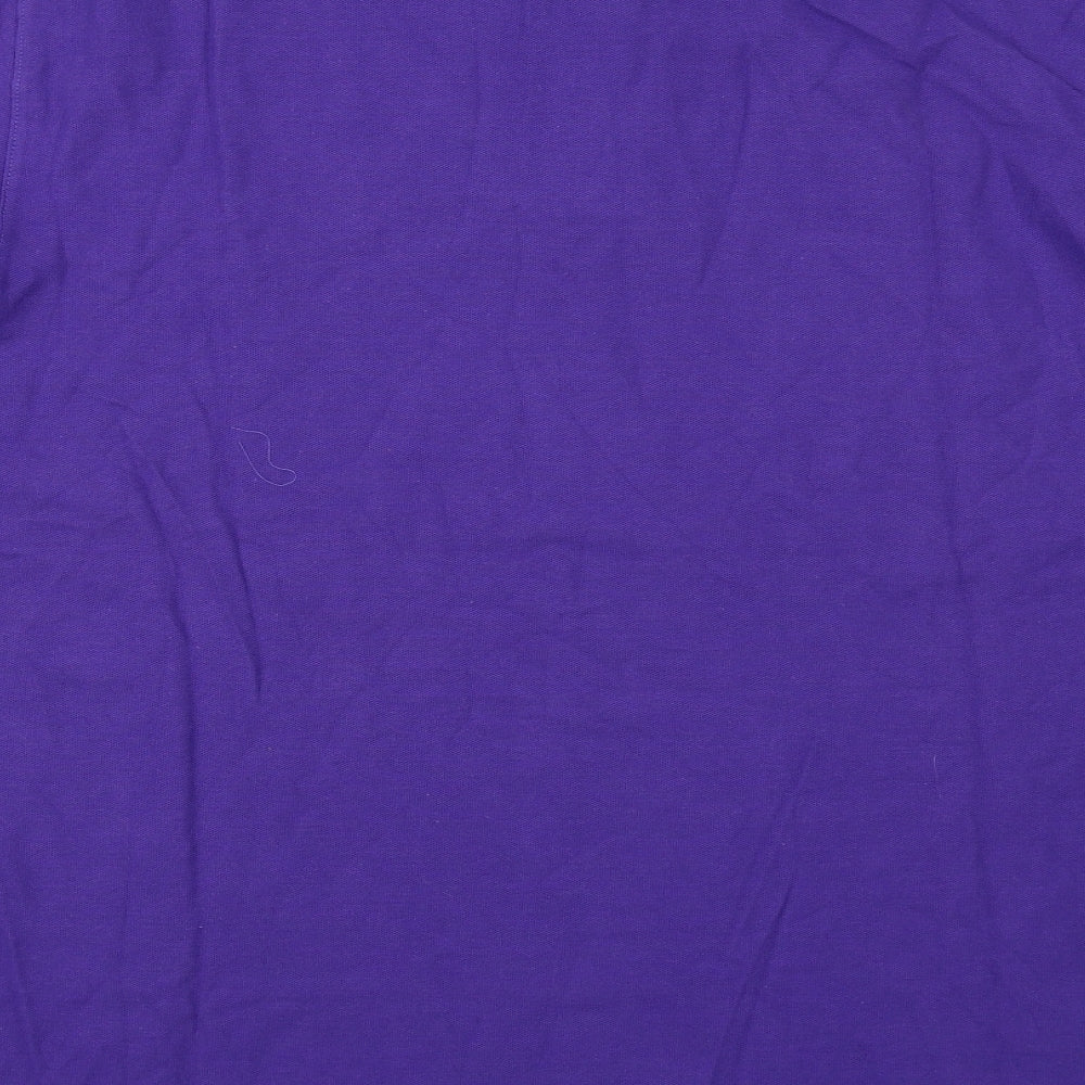 Blue Harbour Mens Purple Cotton Polo Size 2XL Collared Button