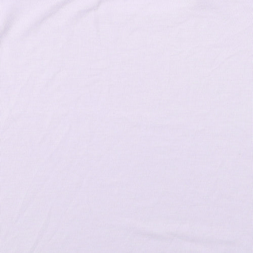 Bonmarché Womens Purple Cotton Basic T-Shirt Size L Crew Neck