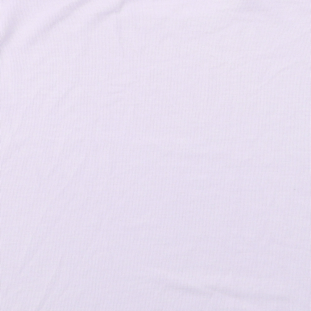 Bonmarché Womens Purple Cotton Basic T-Shirt Size L Crew Neck