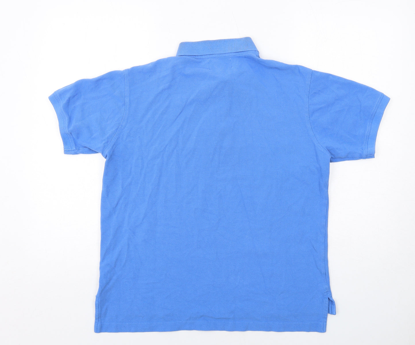 US Polo Assn. Mens Blue Cotton Polo Size M Collared Button