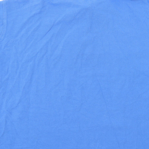 US Polo Assn. Mens Blue Cotton Polo Size M Collared Button
