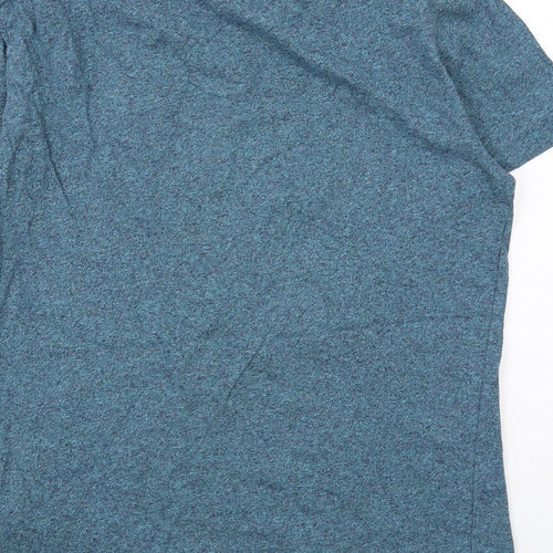 Superdry Mens Blue Cotton T-Shirt Size M Round Neck
