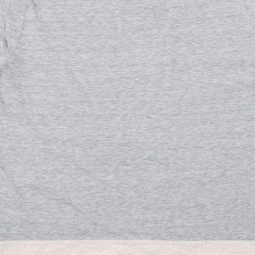 Gap Womens Grey Cotton Basic T-Shirt Size S Boat Neck