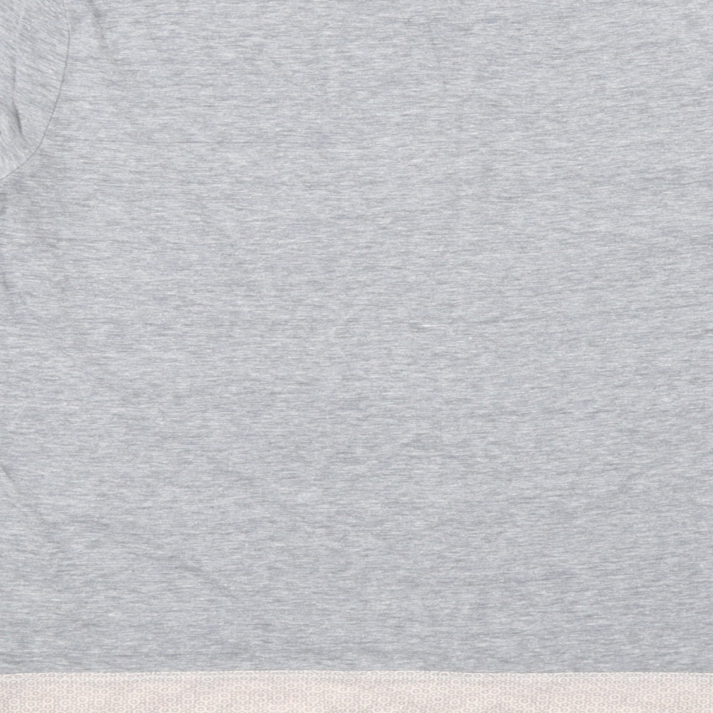 Gap Womens Grey Cotton Basic T-Shirt Size S Boat Neck