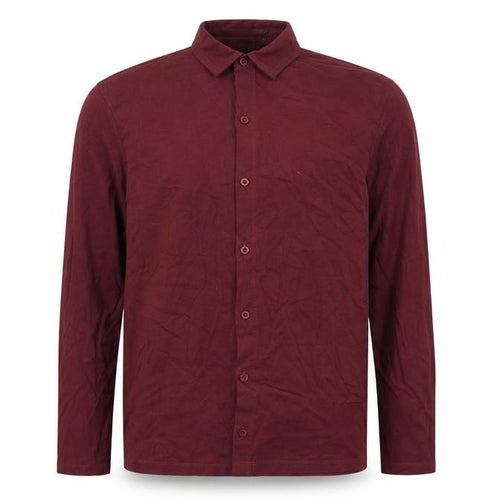 ASOS Mens Red Cotton Button-Up Size M Collared Button